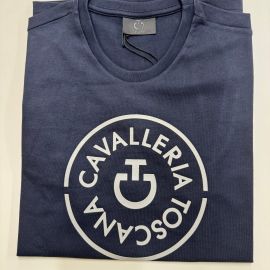 T-shirt Cavalleria Toscana Sakura bleu (S) neuf