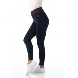 Legging équitation Equithème Tea noir / prune (10 ans) neuf